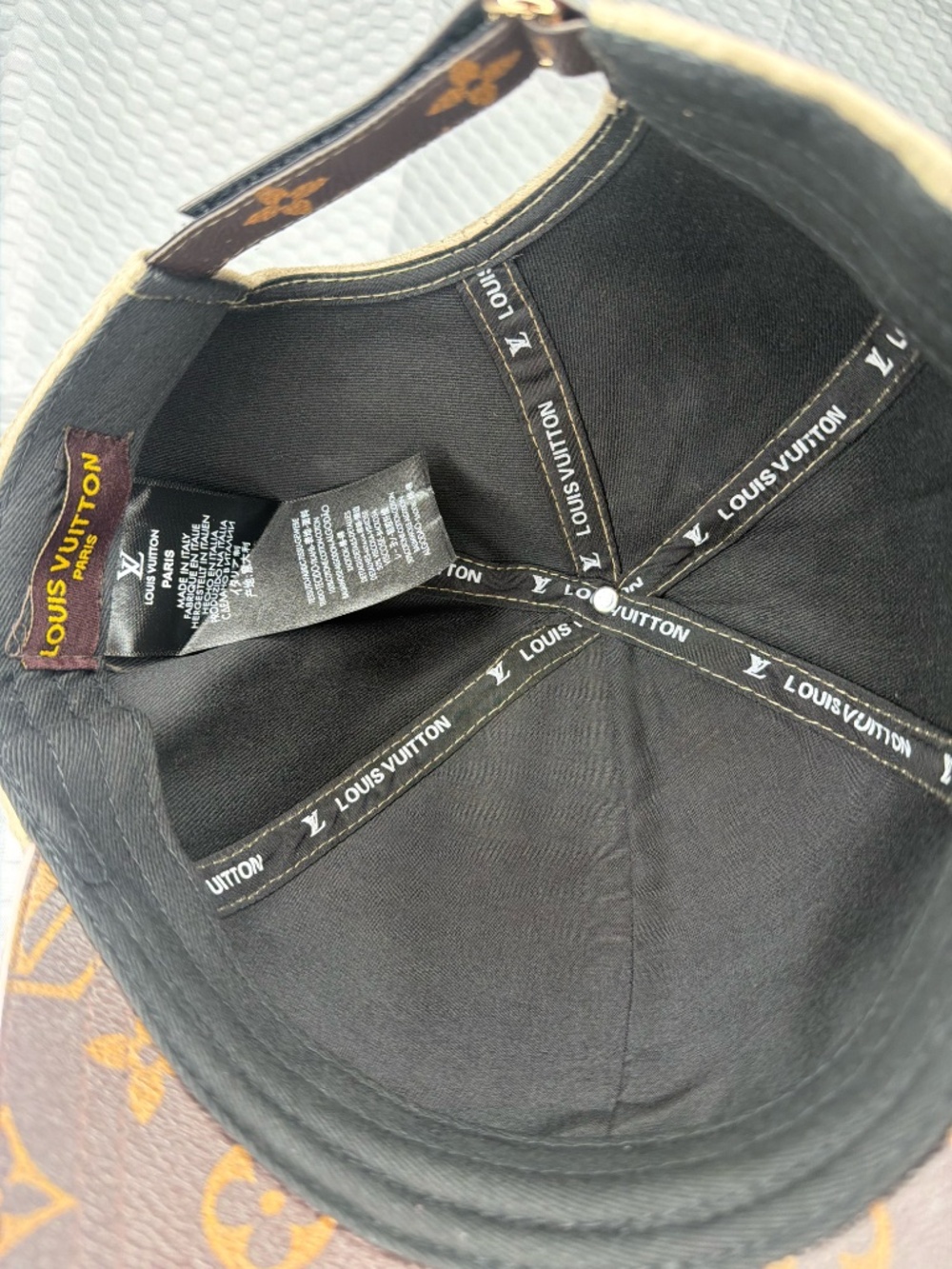 LOUIS VUITTON CAP OU PAS MONOGRAM CANVAS AND SUEDE CAP EXCELLENT - Picture 7 of 7